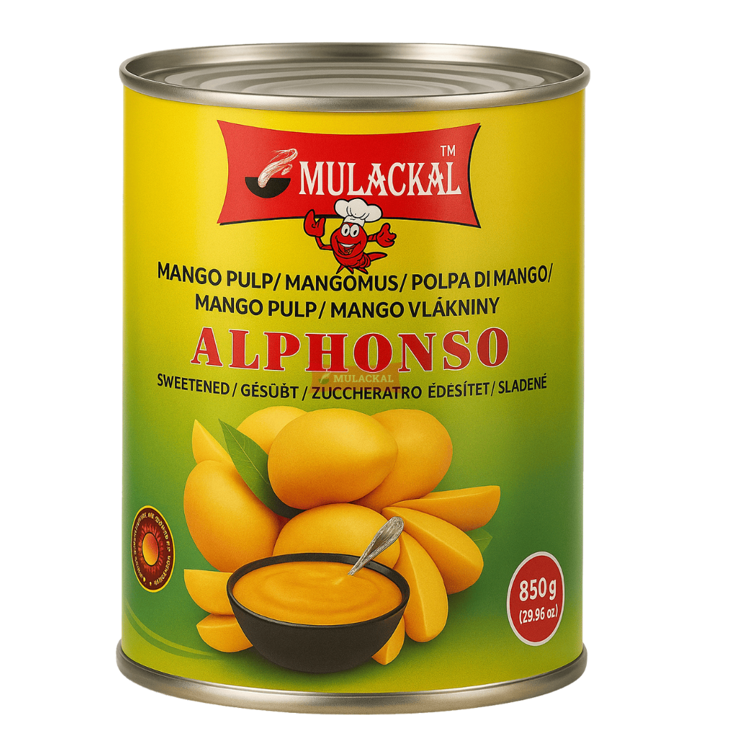 Mulackal Alphonso Mango dřeň (slazená) – 850 g