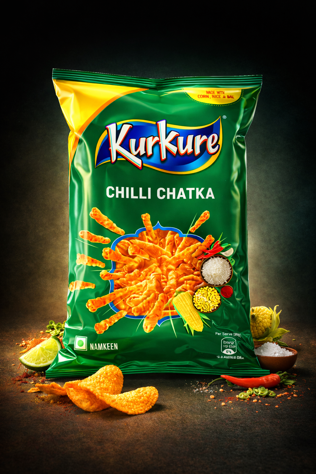 Kurkure Chilli Chatka Namkeen – 65g