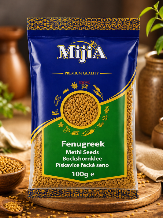 Mijia Fenugreek Seeds (Methi Seeds) โ Premium Whole Spice (100g)