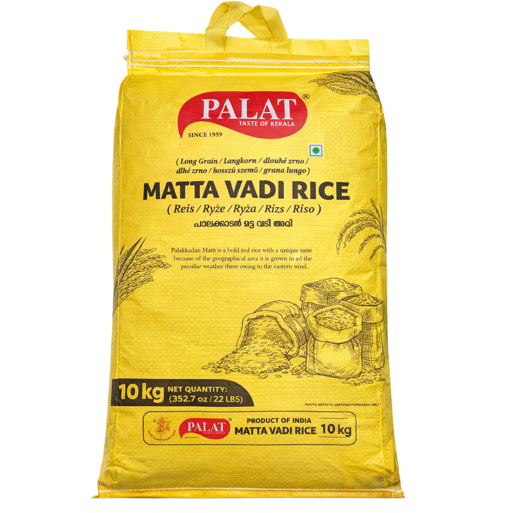 Rýže Palat Matta Vadi – Autentická keeralská červená rýže (5kg / 10kg)
