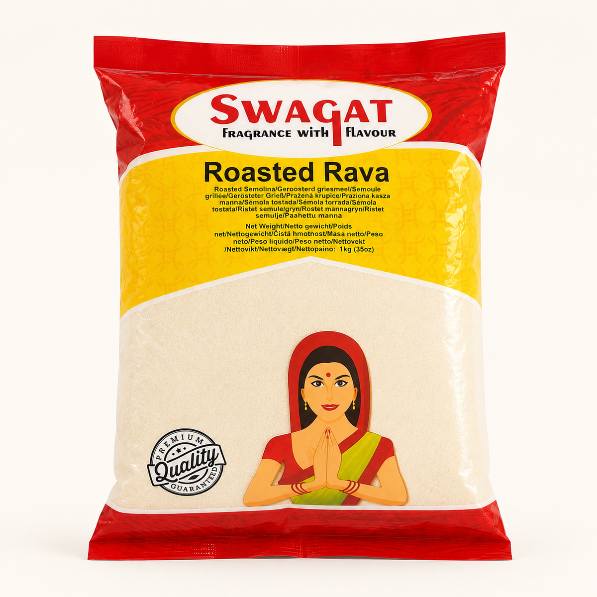 Swagat Roasted Rava 1 kg – roasted semolina for upma