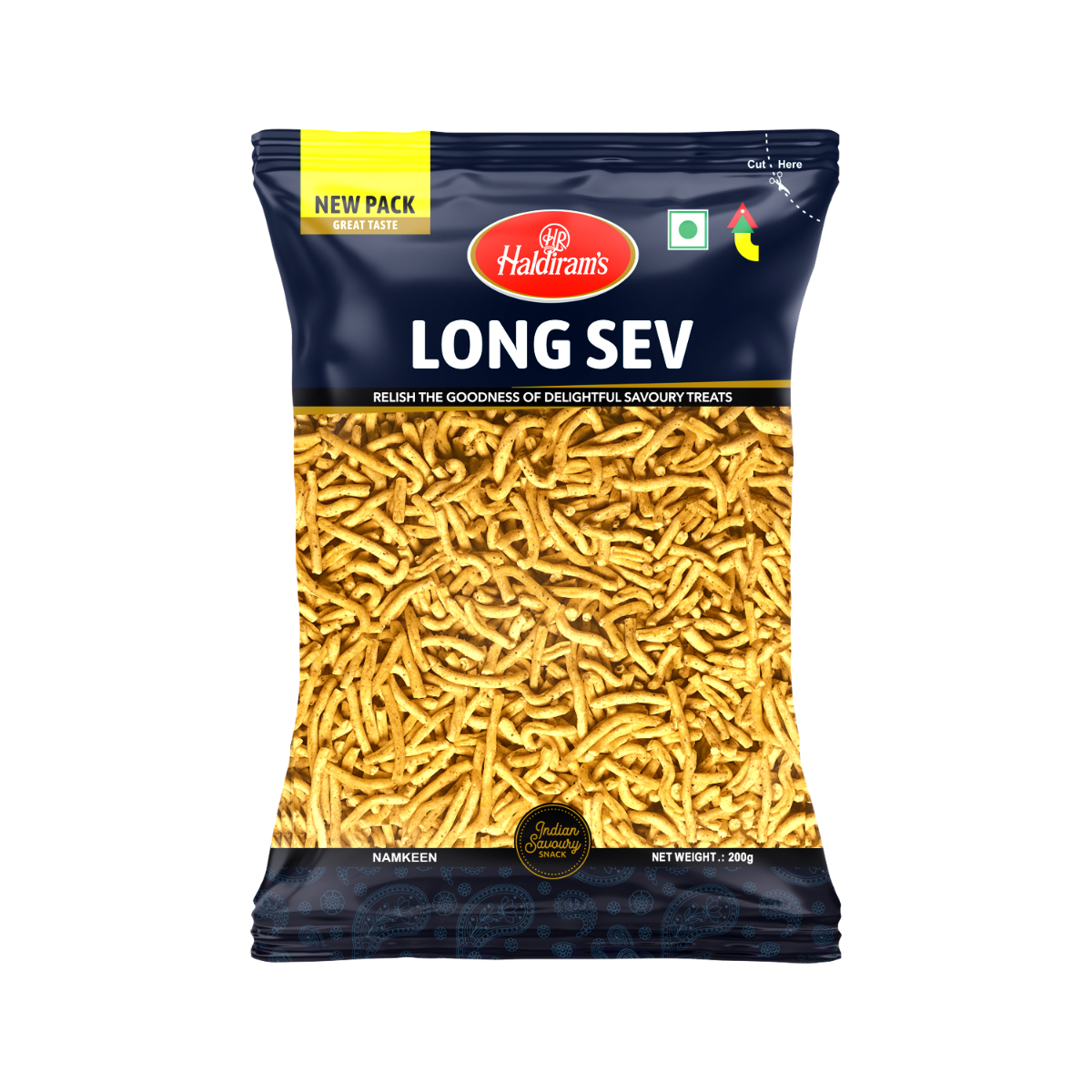 Haldiram’s Long Sev – 200g (Crispy Gram Flour Snack)
