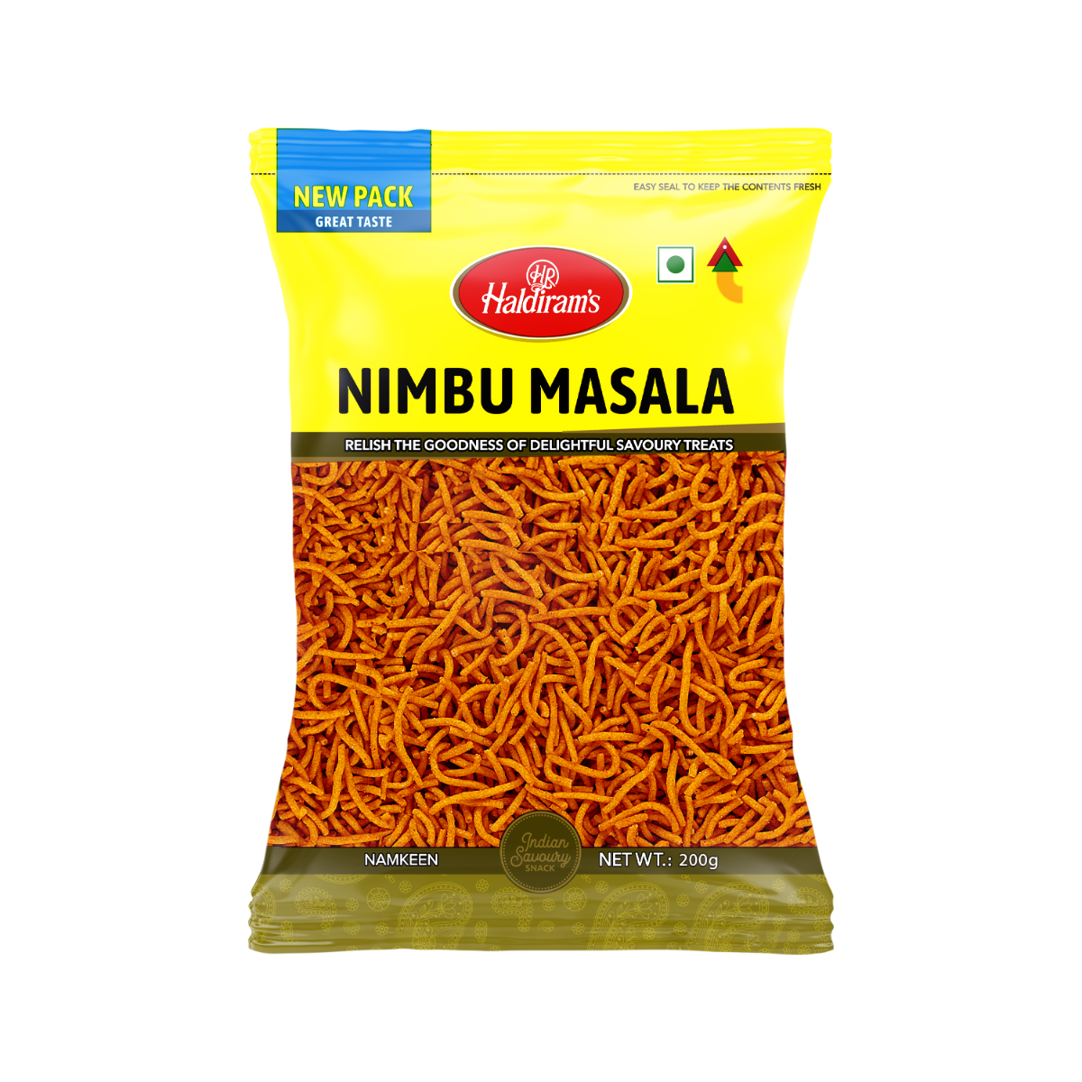 Haldiram's Nimbu Masala – 200 g (Tangy &amp; Spicy Namkeen)