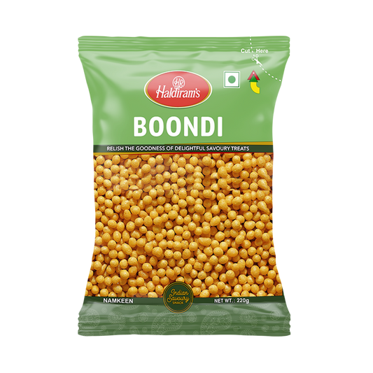 Haldiram’s Boondi – 220g (Crispy Gram Flour Pearls)