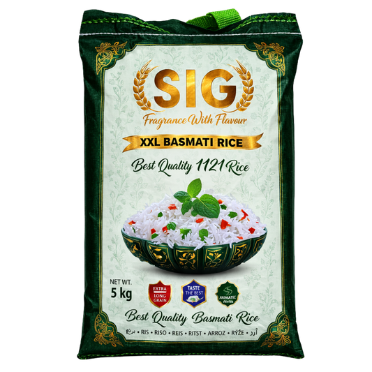 SIG XXL rýže Basmati, extra dlouhozrnná Basmati - 5kg
