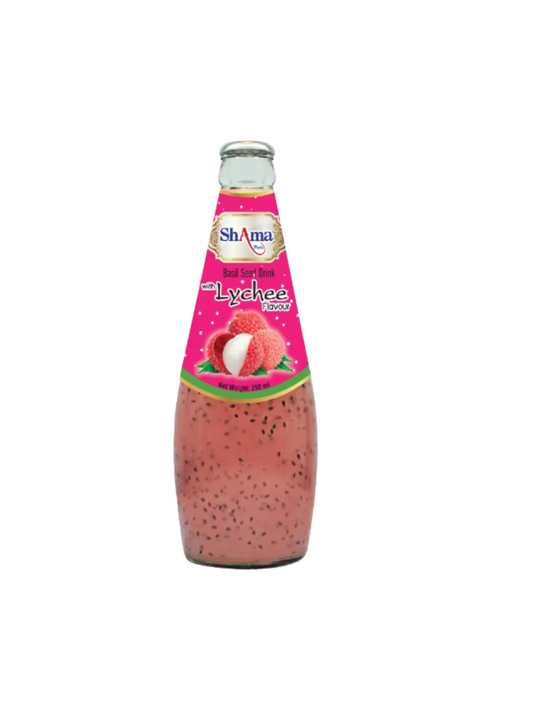 Shama Basil Seed Drink – Lychee Flavour – 290ml