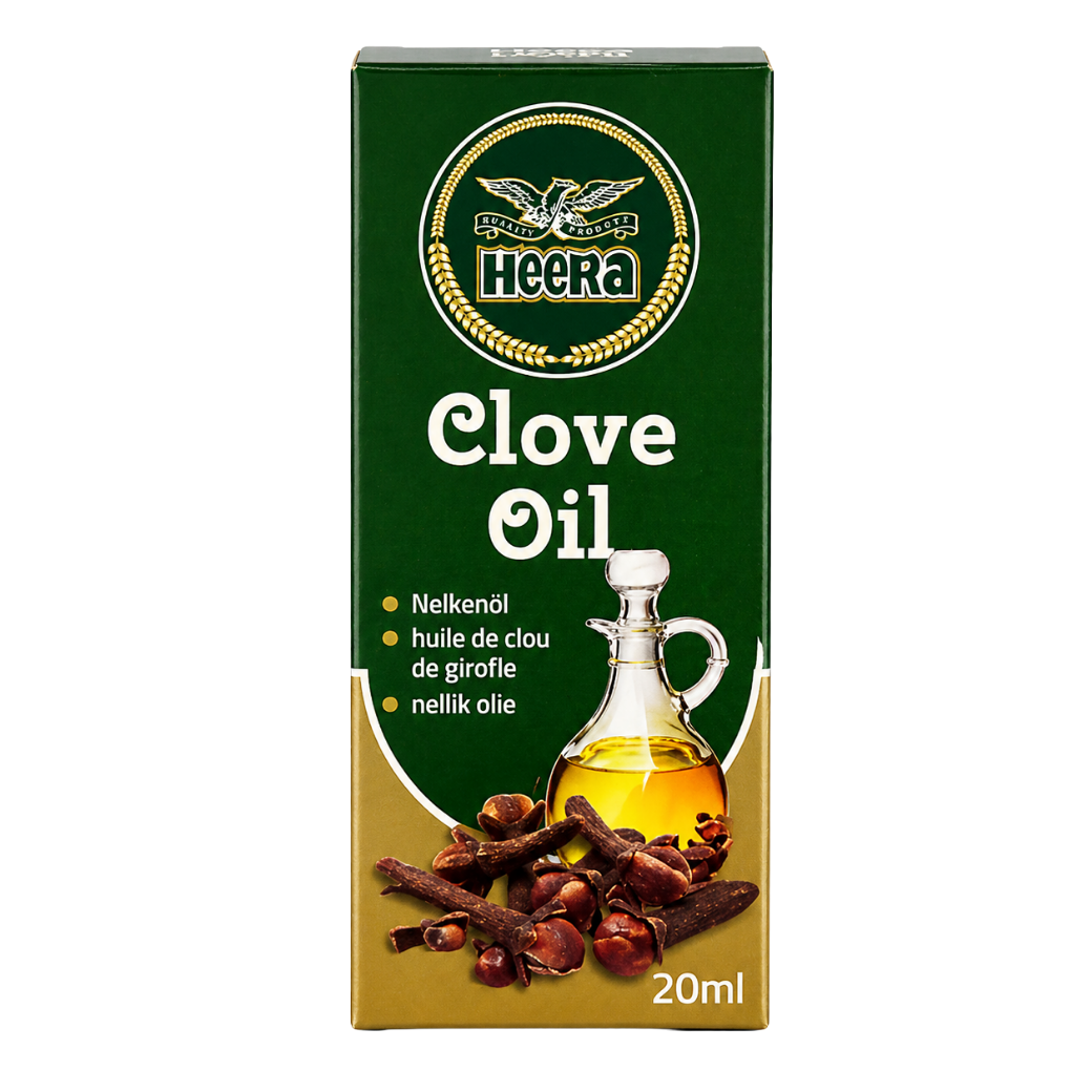 Heera Clove Oil 20ml natural essential oil available in Indian grocery store Prague Czech Republic