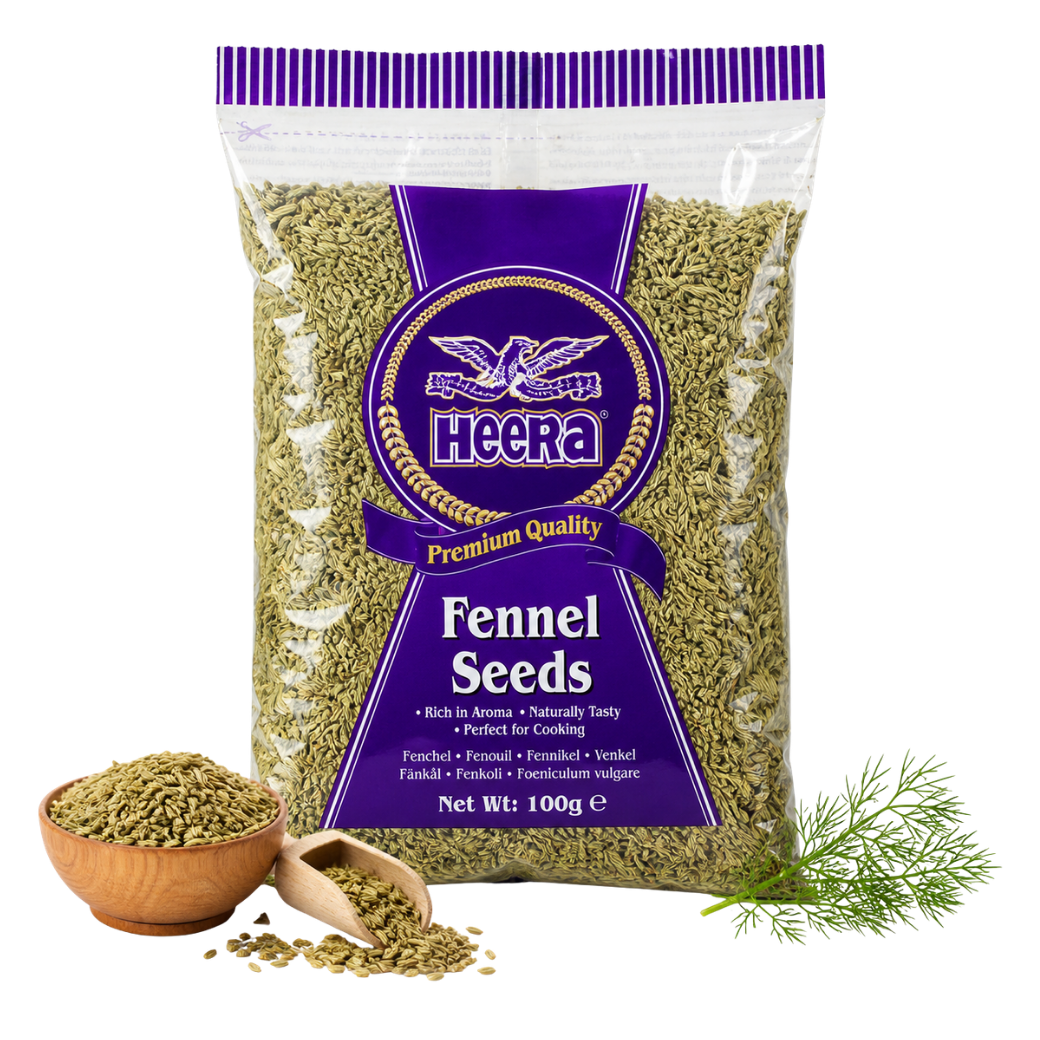 Heera Fennel Seeds 100g whole fennel spice Indian grocery Prague Czech Republic