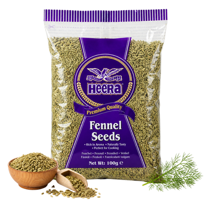 Heera Fennel Seeds 100g whole fennel spice Indian grocery Prague Czech Republic