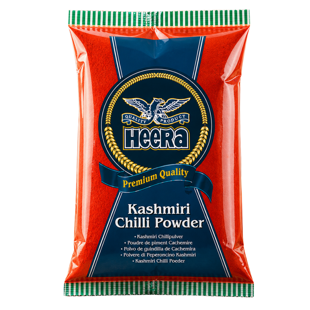 Heera Kashmiri Chilli Powder mild red chilli powder available in Indian grocery store Prague Czech Republic