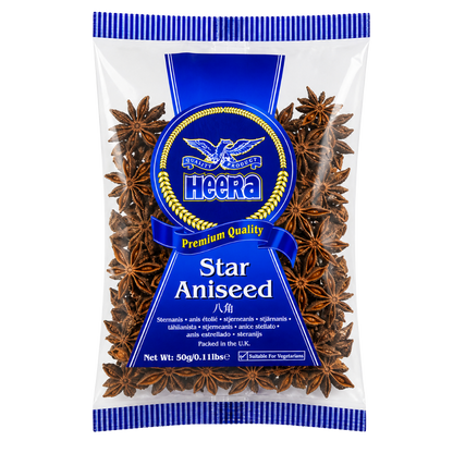 Heera Star Anise 50g whole aniseed spice Indian grocery Prague Czech Republic