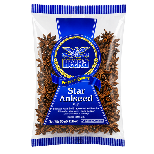 Heera Star Anise 50g whole aniseed spice Indian grocery Prague Czech Republic