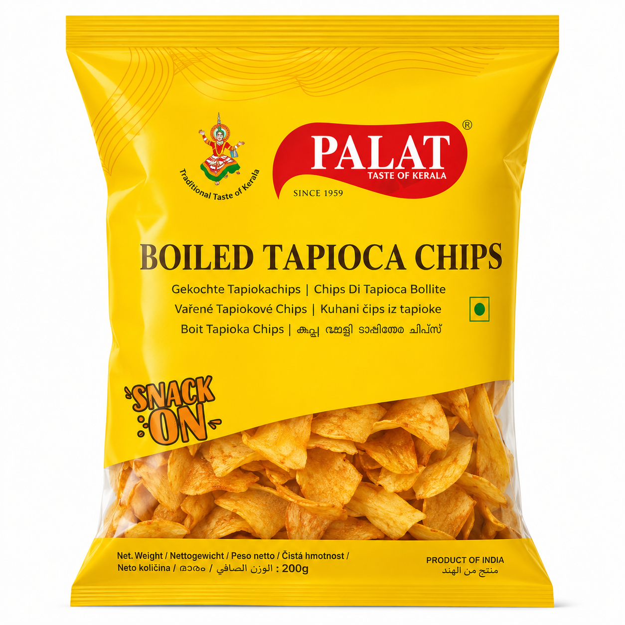 Palat Boiled Tapioca Chips 200g | Authentic Kerala Tapioca Chips | Desi Dubai