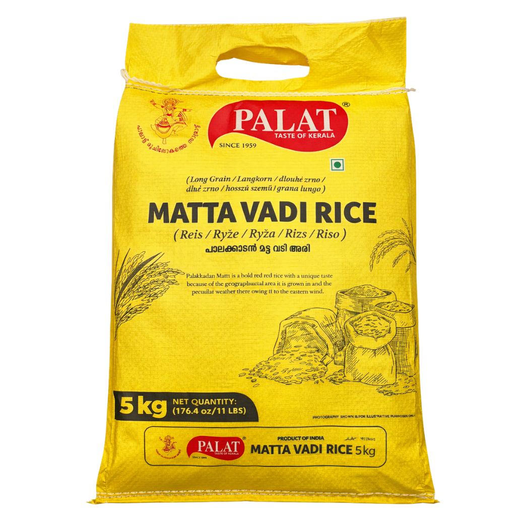 Rýže Palat Matta Vadi – Autentická keeralská červená rýže (5kg / 10kg)