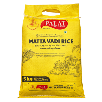 Rýže Palat Matta Vadi – Autentická keeralská červená rýže (5kg / 10kg)