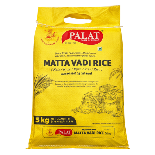 Rýže Palat Matta Vadi – Autentická keeralská červená rýže (5kg / 10kg)
