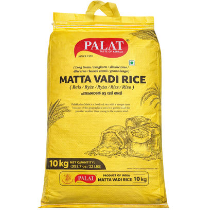 Rýže Palat Matta Vadi – Autentická keeralská červená rýže (5kg / 10kg)