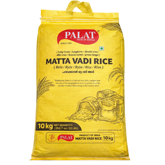 Rýže Palat Matta Vadi – Autentická keeralská červená rýže (5kg / 10kg)