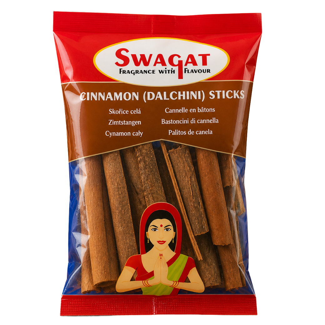 Swagat cinnamon sticks dalchini available in Indian grocery store Prague Czech Republic