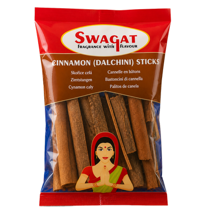 Swagat cinnamon sticks dalchini available in Indian grocery store Prague Czech Republic