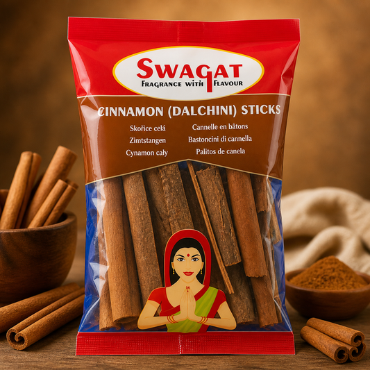 Swagat cinnamon sticks dalchini available in Indian grocery store Prague Czech Republic